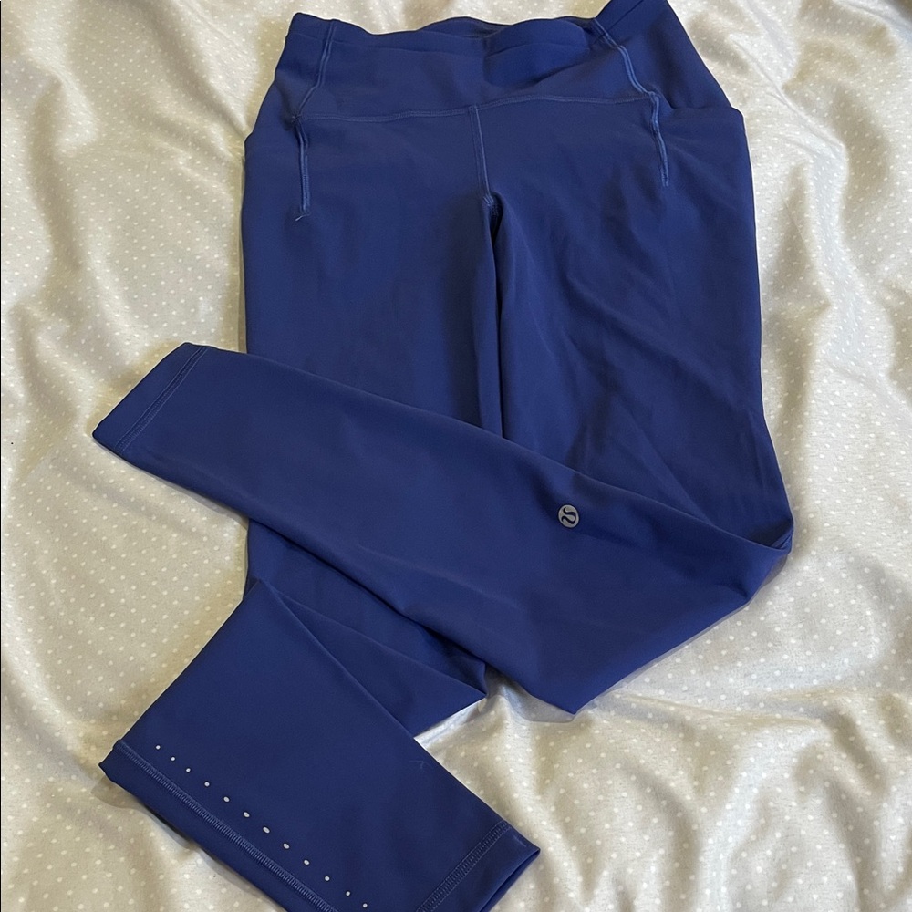 lululemon athletica Deep Royal Blue High-Rise Leggings with Reflective Hem